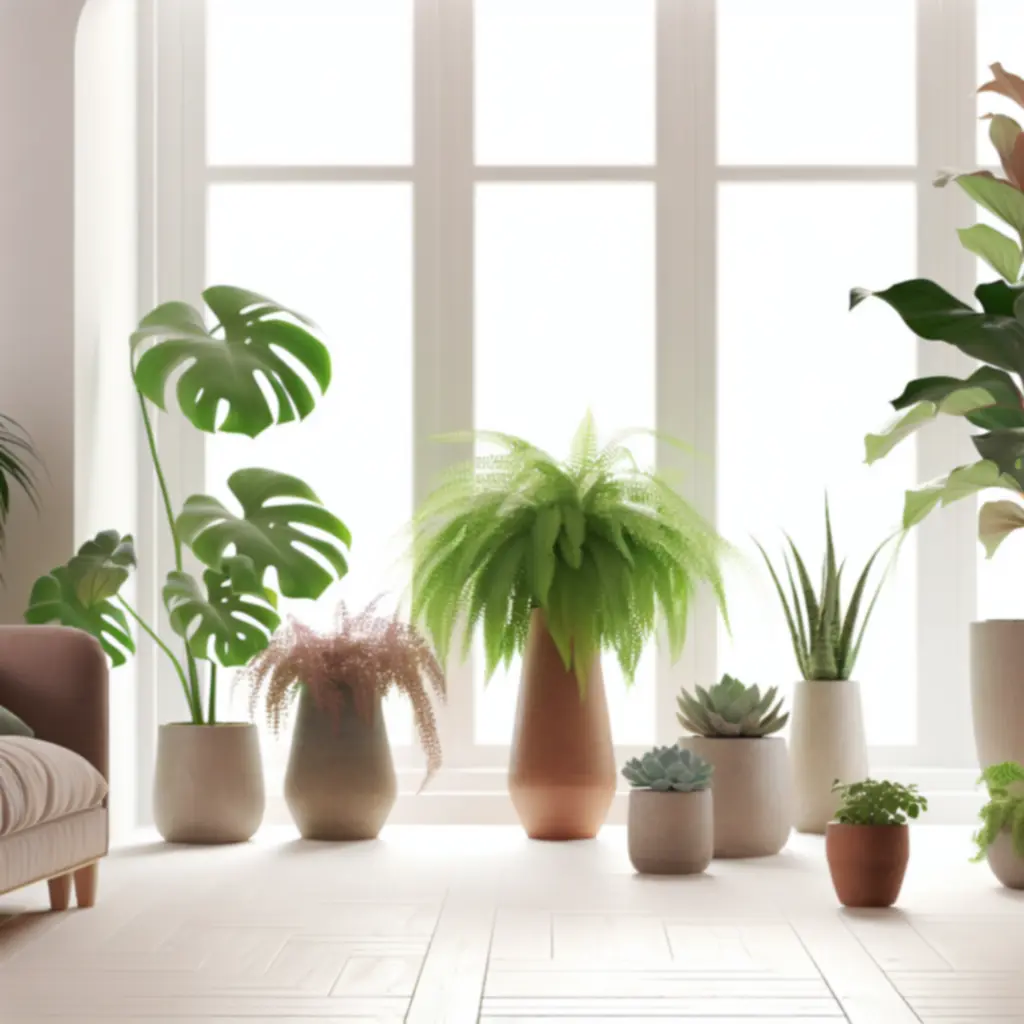 Lush indoor plant collection