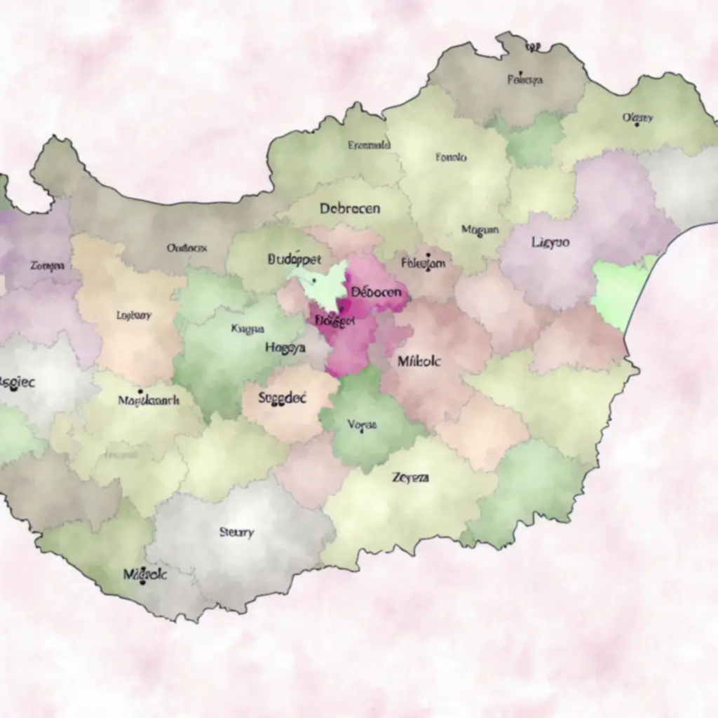 Magyarország térképe a Magyar Flora kiszállítási lefedettségével