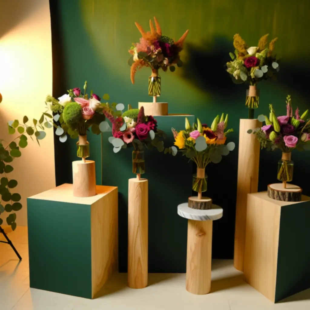 Szezonális virágkollekció elegáns elrendezésben